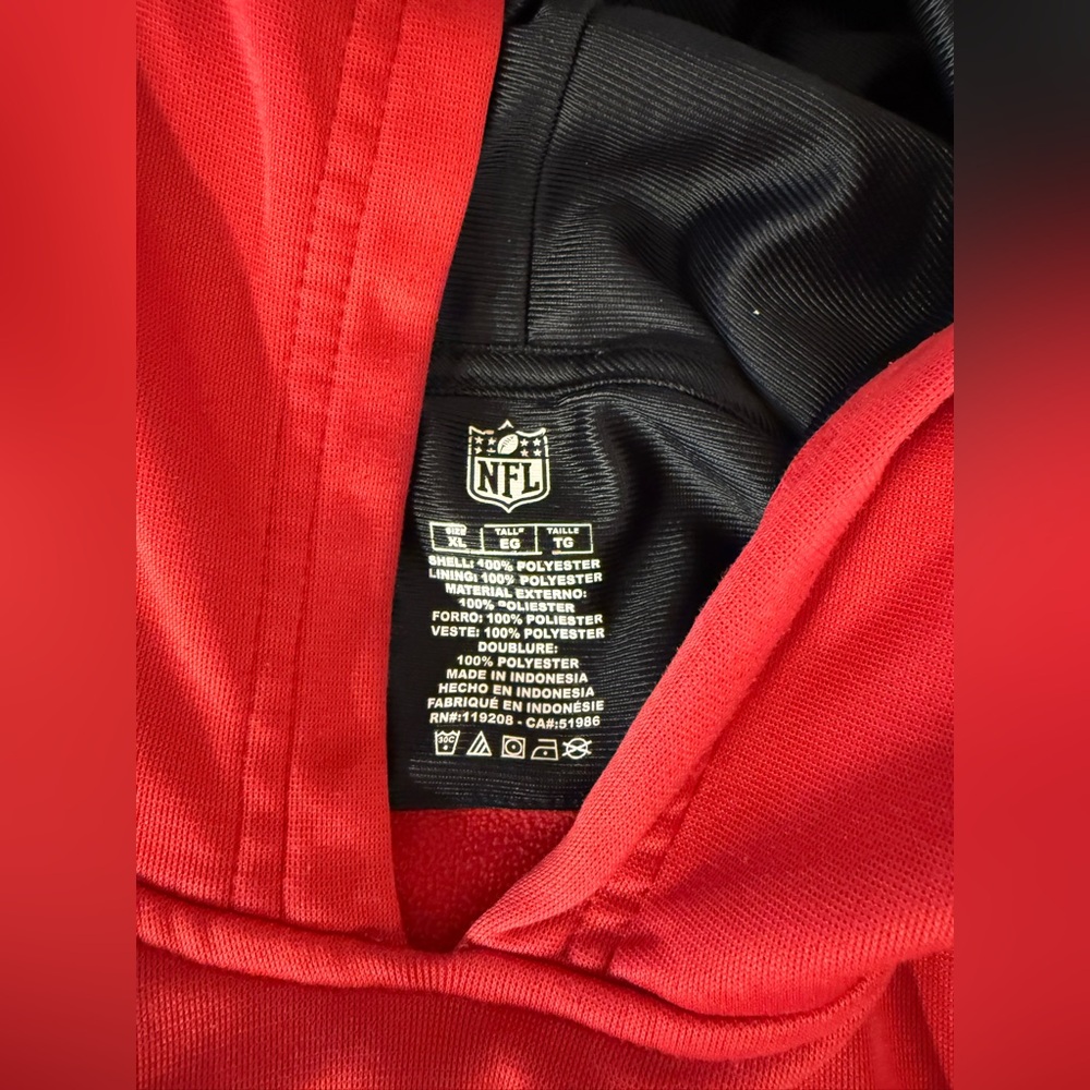 SF San Francisco 49ers Football Hoodie Sweater with Pockets NFL EUC Size XL - Picture 3 of 5